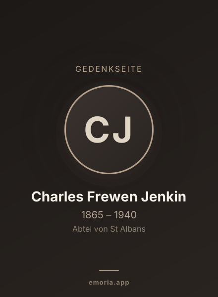 Gedenkportrait von Charles Frewen Jenkin