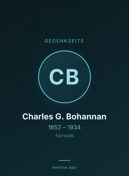 Gedenkportrait von Charles G. Bohannan