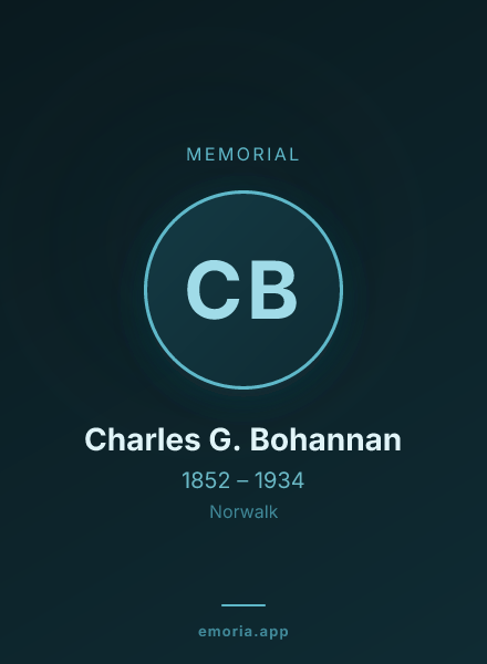 Memorial portrait of Charles G. Bohannan