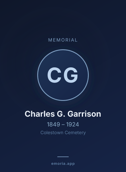 Memorial portrait of Charles G. Garrison