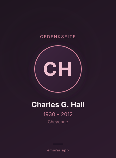 Gedenkportrait von Charles G. Hall