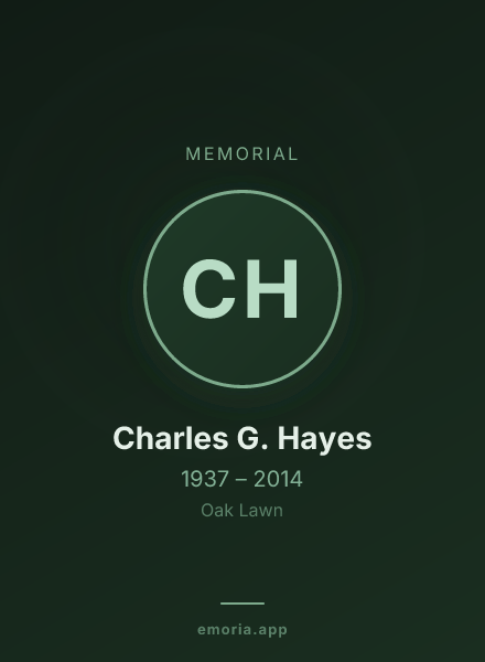 Memorial portrait of Charles G. Hayes