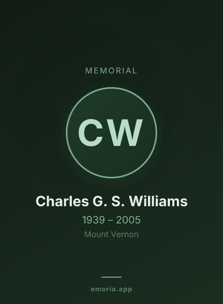 Memorial portrait of Charles G. S. Williams