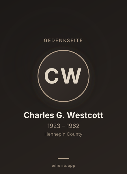 Gedenkportrait von Charles G. Westcott
