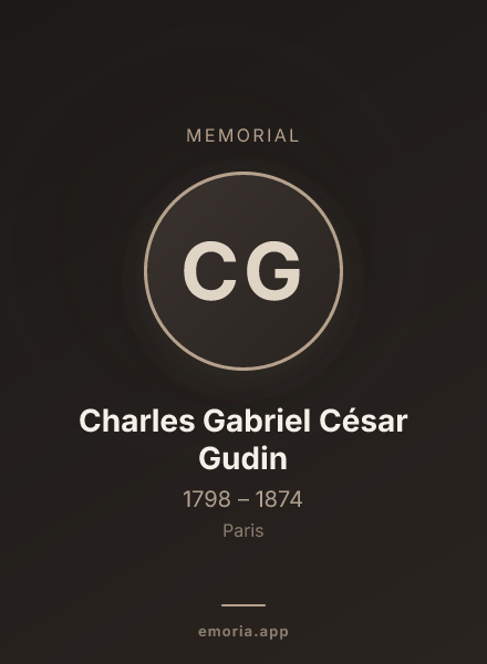 Memorial portrait of Charles Gabriel César Gudin