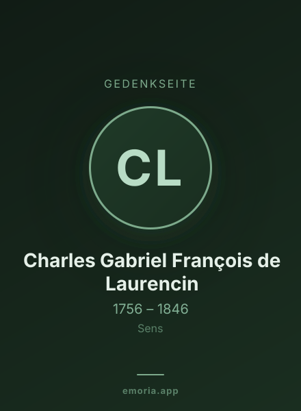 Gedenkportrait von Charles Gabriel François de Laurencin
