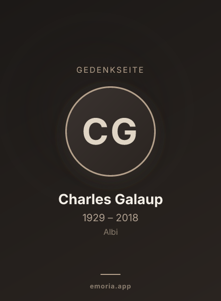 Gedenkportrait von Charles Galaup