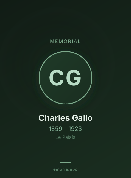 Memorial portrait of Charles Gallo