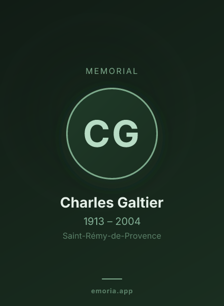 Memorial portrait of Charles Galtier