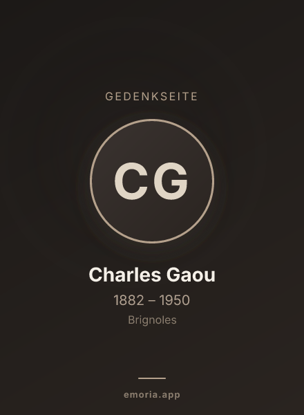 Gedenkportrait von Charles Gaou
