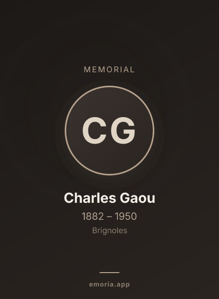 Memorial portrait of Charles Gaou