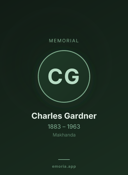 Memorial portrait of Charles Gardner