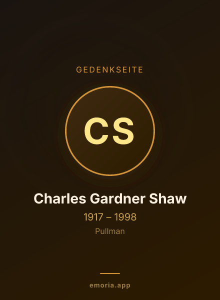 Gedenkportrait von Charles Gardner Shaw