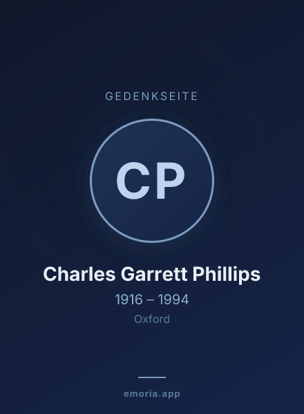 Gedenkportrait von Charles Garrett Phillips