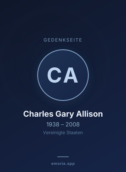 Gedenkportrait von Charles Gary Allison