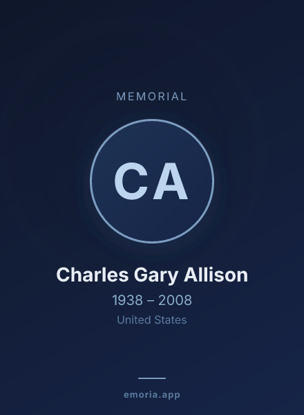 Memorial portrait of Charles Gary Allison