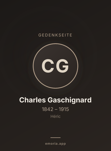 Gedenkportrait von Charles Gaschignard
