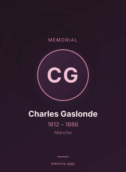 Memorial portrait of Charles Gaslonde