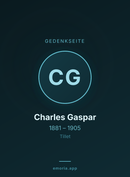 Gedenkportrait von Charles Gaspar