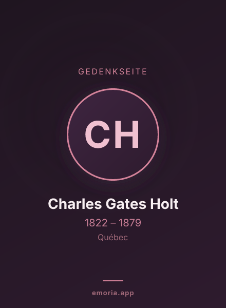 Gedenkportrait von Charles Gates Holt
