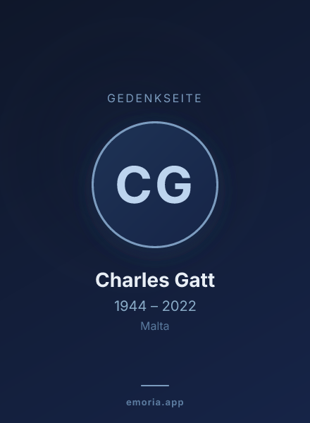 Gedenkportrait von Charles Gatt