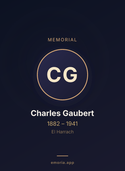 Memorial portrait of Charles Gaubert
