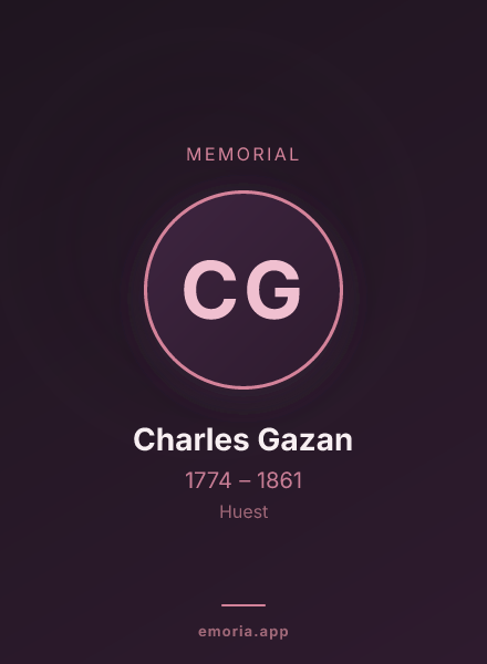 Memorial portrait of Charles Gazan