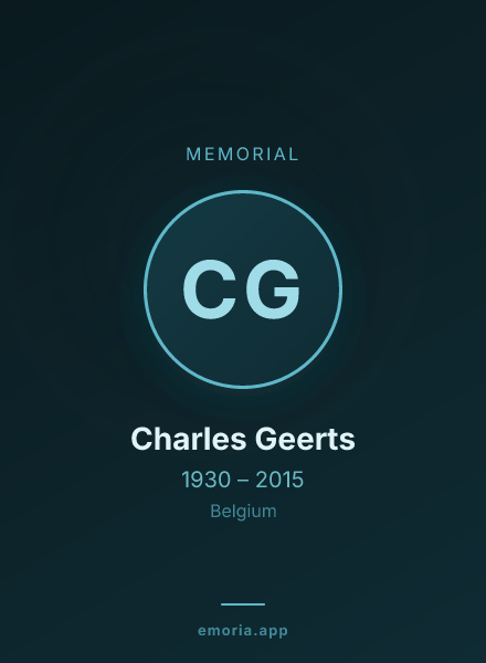 Memorial portrait of Charles Geerts