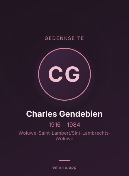 Gedenkportrait von Charles Gendebien