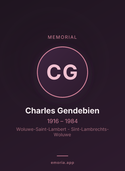 Memorial portrait of Charles Gendebien