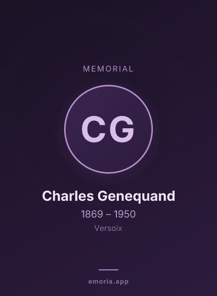 Memorial portrait of Charles Genequand