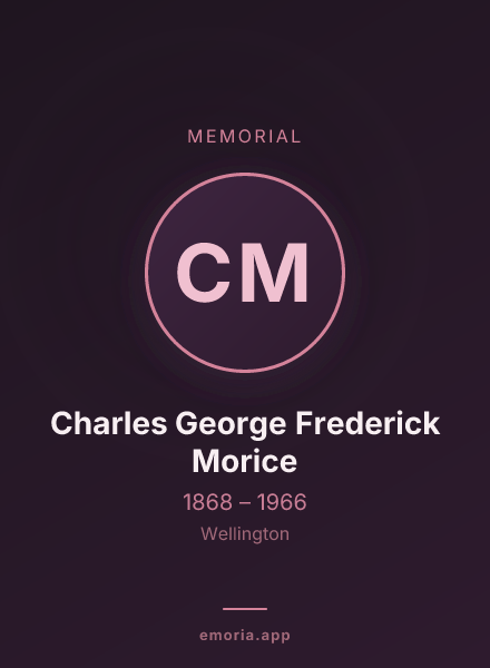Memorial portrait of Charles George Frederick Morice
