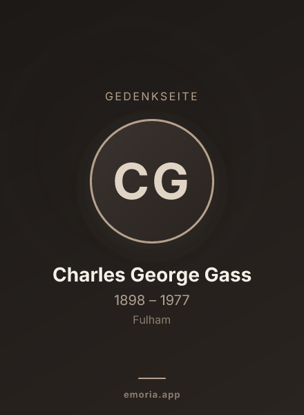 Gedenkportrait von Charles George Gass