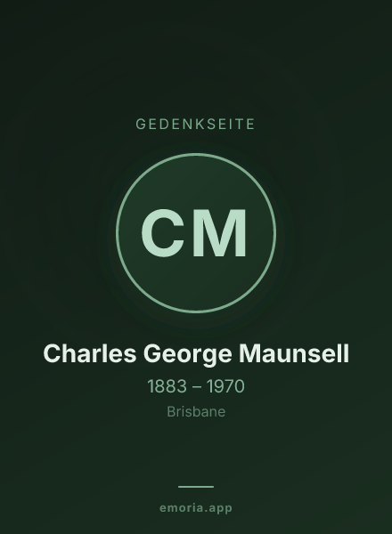Gedenkportrait von Charles George Maunsell