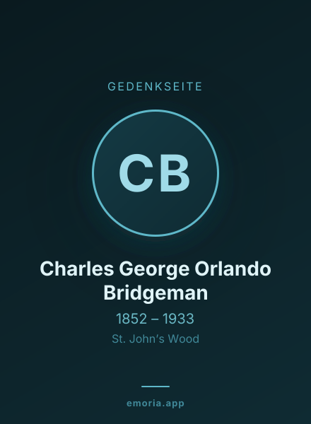 Gedenkportrait von Charles George Orlando Bridgeman