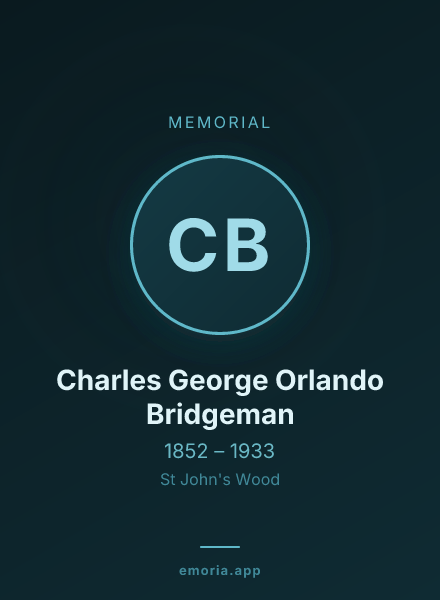 Memorial portrait of Charles George Orlando Bridgeman