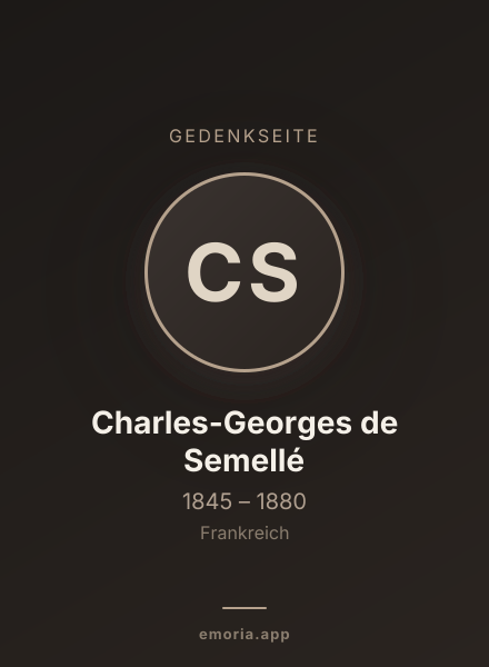 Gedenkportrait von Charles-Georges de Semellé