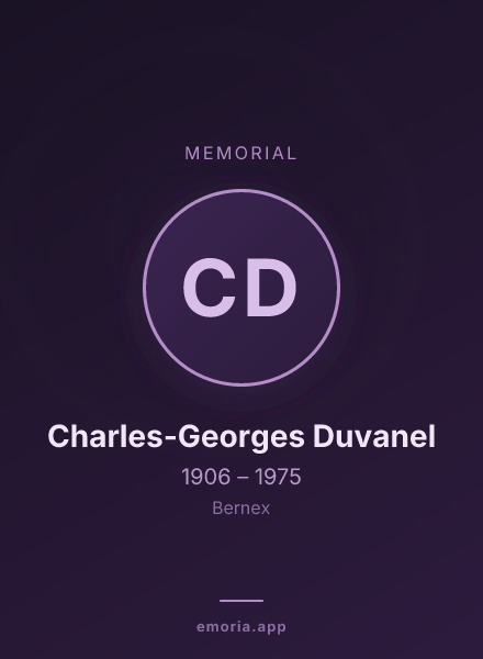 Memorial portrait of Charles-Georges Duvanel