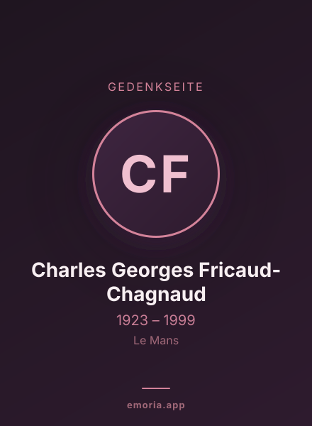 Gedenkportrait von Charles Georges Fricaud-Chagnaud