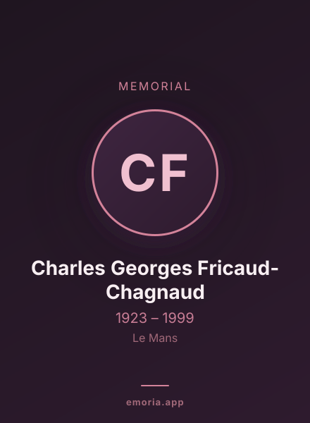 Memorial portrait of Charles Georges Fricaud-Chagnaud