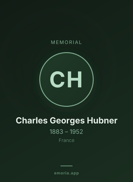 Memorial portrait of Charles Georges Hubner