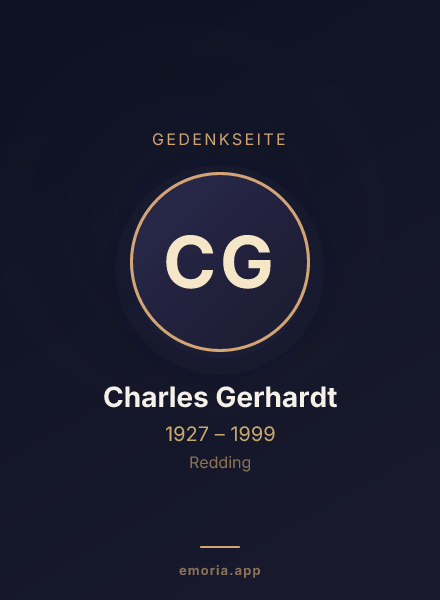 Gedenkportrait von Charles Gerhardt