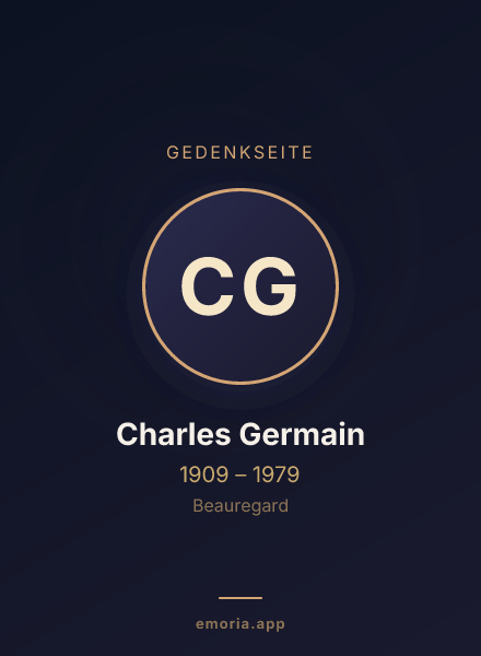 Gedenkportrait von Charles Germain