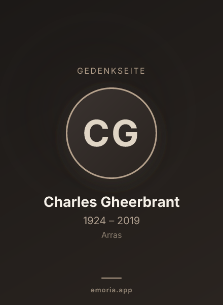 Gedenkportrait von Charles Gheerbrant