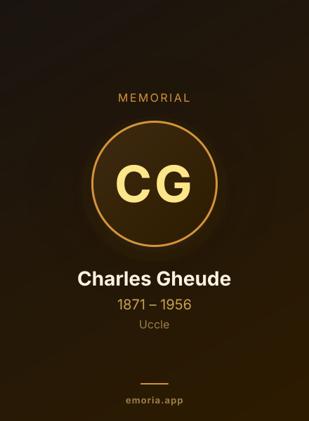 Memorial portrait of Charles Gheude