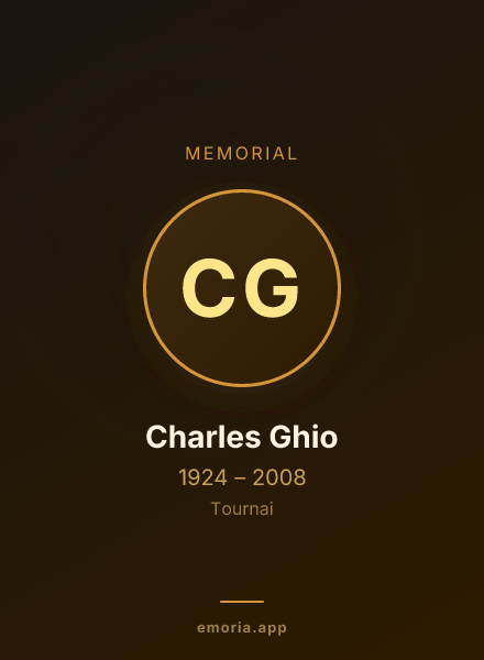 Memorial portrait of Charles Ghio
