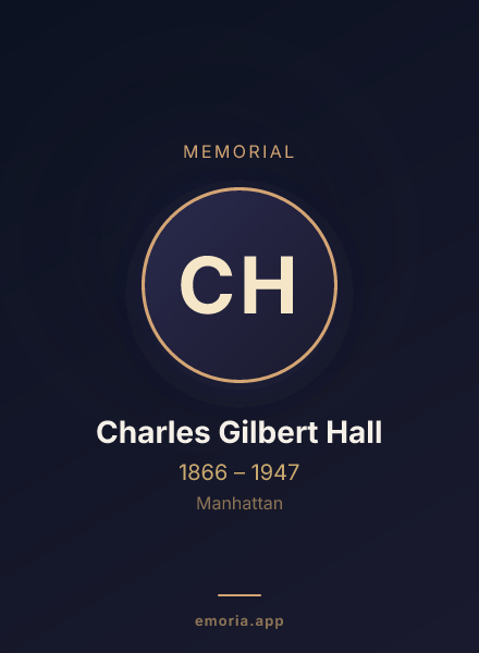 Memorial portrait of Charles Gilbert Hall