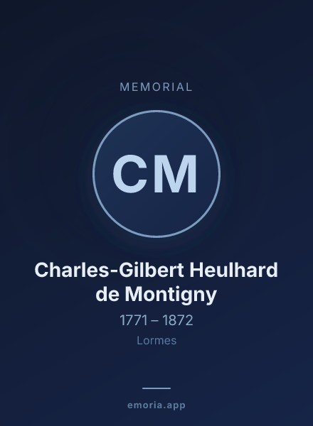 Memorial portrait of Charles-Gilbert Heulhard de Montigny