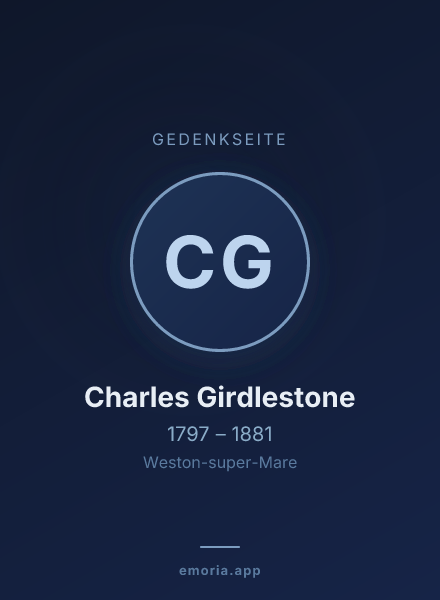 Gedenkportrait von Charles Girdlestone