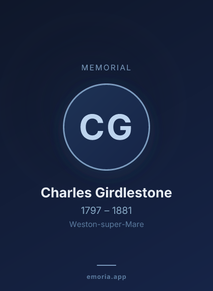 Memorial portrait of Charles Girdlestone